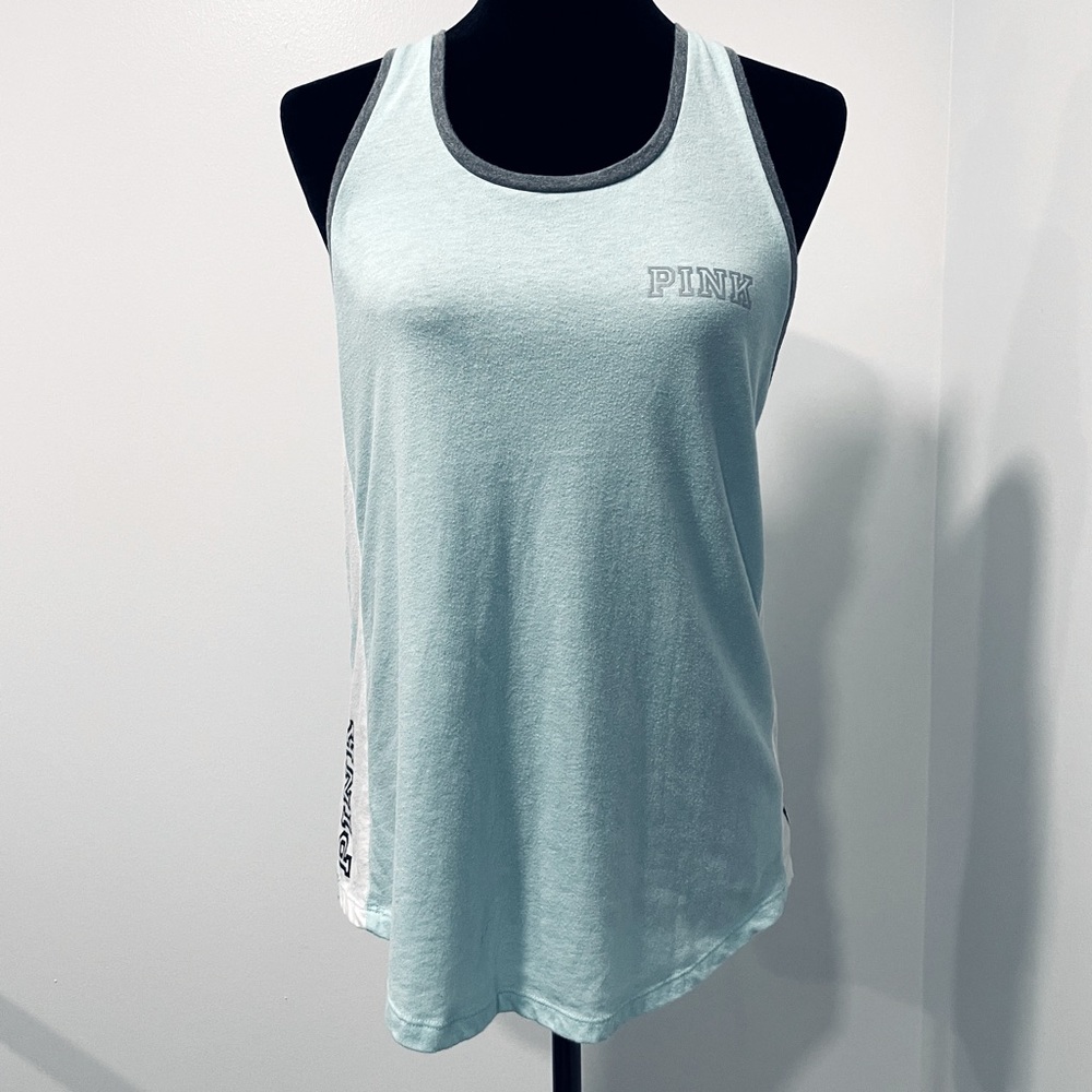 VS PINK Baby Blue Racerback Tank Top